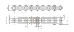 08BHPF5空心<font color='red'>銷軸</font>鏈條_08B空心